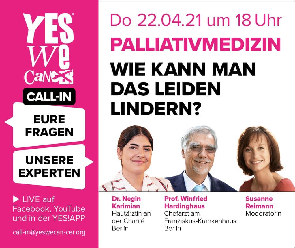 Yeswecan!cer Call-In Palliativmedizin mit Susanne Reimann
